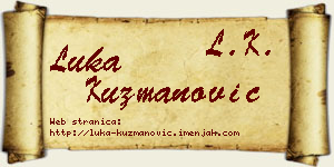 Luka Kuzmanović vizit kartica